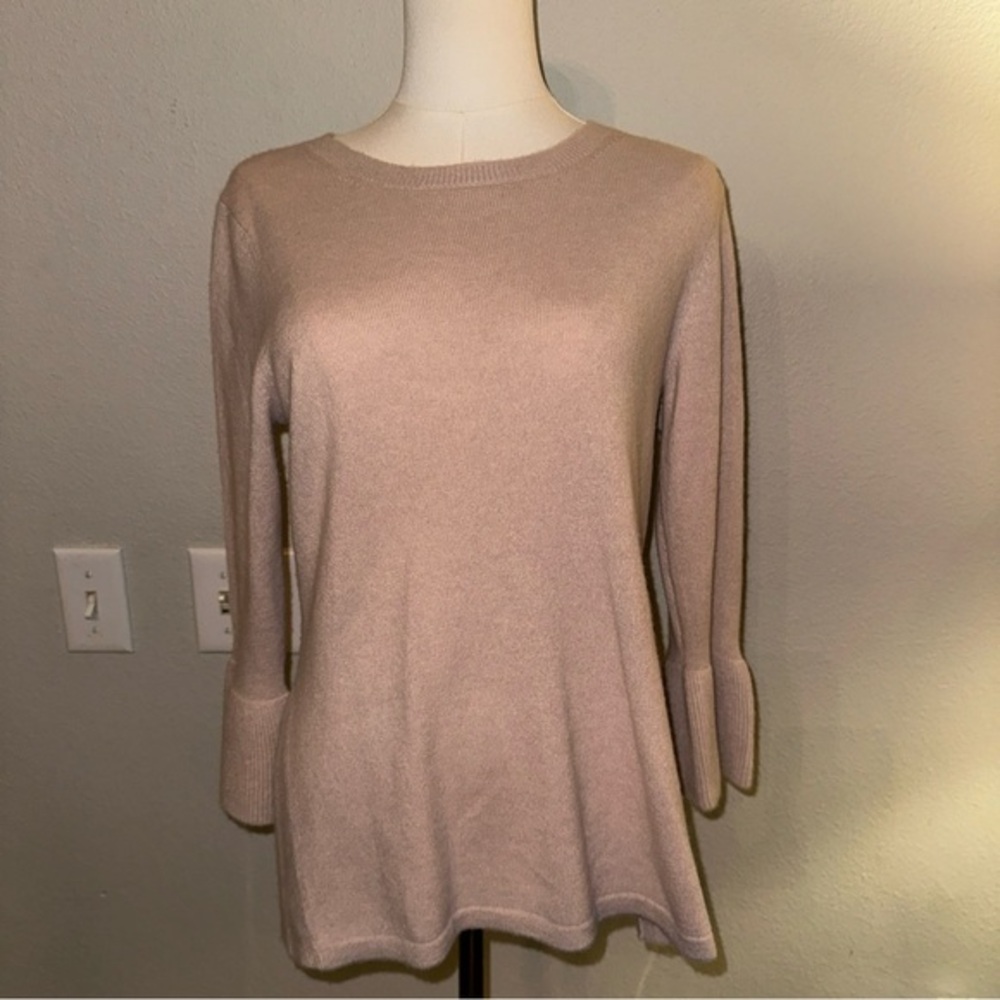 Nanette Lepore Soft Pink 2ply Cashmere Sweater medium